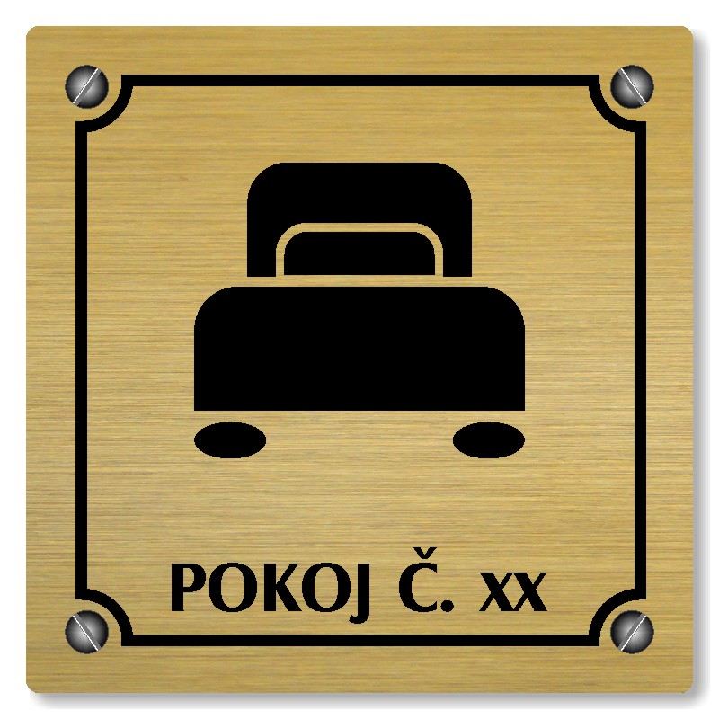 Pokoj, 148x148mm, zlatá, Kansas